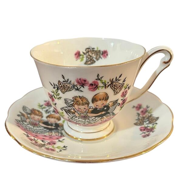 PRINCESS ANNE FINE BONE CHINA TEA CUP AND SAUCER REMEMBRANCE SERIES - Picture 1 of 5